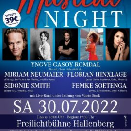 3. Hallenberger Musical Night – Erneut 5 internationale Musical-Topstars in Hallenberg präsentiert von Kunst und Kump